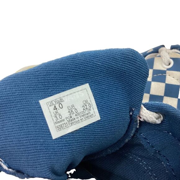 Vans OTW - Youth Size 4 - Yellow/Blue/Red Checkered - Low Skate Shoes - 508731 - Picture 9 of 9
